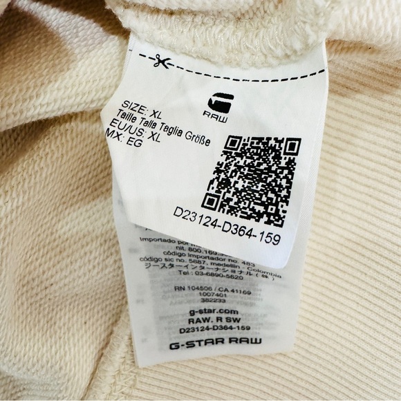 G-star Raw Heavy Hodson organic cotton Sweatershirt in ecru - Picture 11 of 13
